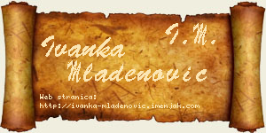 Ivanka Mladenović vizit kartica